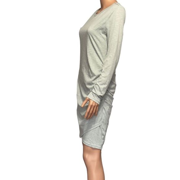 BTFBM Ruched Bodycon Long Sleeve Wrap Style Dress MEDIUM - Picture 4 of 14